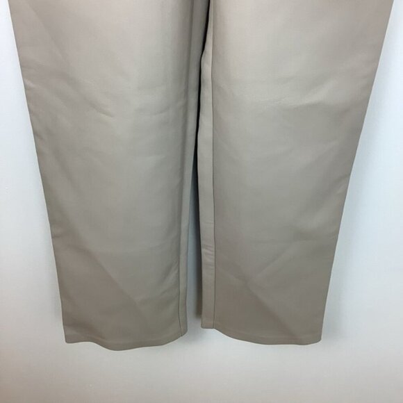 WILFRED MELINA VEGAN LEATHER TAUPE NEUTRAL PANTS 00 - Picture 7 of 13